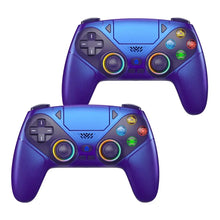 Manette turpow rh-5188 rgb violette avec boutons rgb lumineux et design ergonomique compatible ps5 et pc