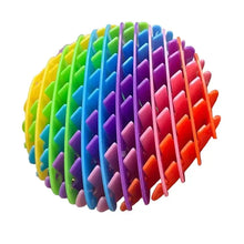 Ver morf jouet anti-stress à manipuler en plastique aux couleurs arc-en-ciel avec rainures emboîtables pour détente