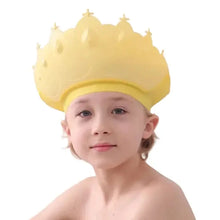 Bain couronne réglable en silicone jaune avec design couronne pour enfant idéal pour la douche