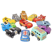 Voiture jouet disney pixar cars 12 pièces en plastique solide avec véhicules colorés comme lightning mcqueen et mater