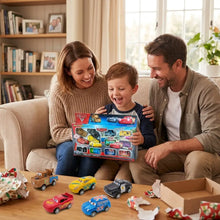 Voiture jouet disney pixar cars 12 pièces en plastique solide avec plusieurs mini voitures colorées rouge jaune bleu noir